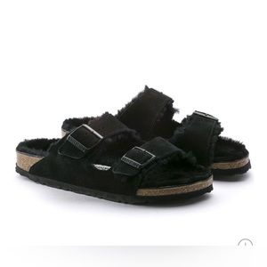Birkenstock Arizona Shearling Slides NWT